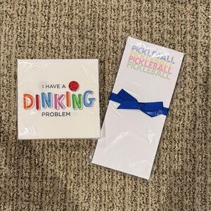 Pickleball Themed Napkins and Notepad Set